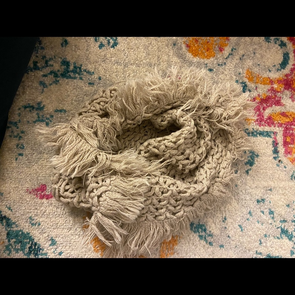 Beige infinity scarf